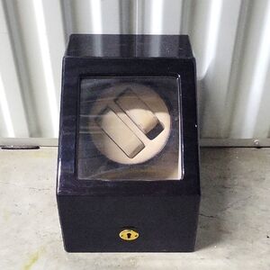 Black Watch Winder with Gold Lock Box.